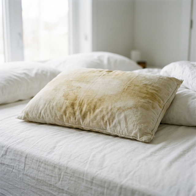 Why Your Pillow Turns Yellow  -  and Why It's a Health Risk